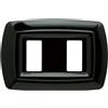 FEB Placca Tondo\' 2 Posti Nera FEB 2592/N - Design Minimalista e Facile Installazione, Elegante per Casa e Ufficio