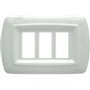 FEB Placca Tondo\' 3 Posti Bianco Elegante - Facile Installazione - SKU FEB 2593/WH