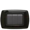 FEB Placca Life X Living 3 Posti Nero Glittering - FEB 2983/NG, Design Elegante e Funzionale