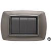 FEB Placca Life 3P FEB 2983/AN in Alluminio Notte - Design Elegante e Installazione Facile