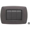 FEB Placca FEB 3 Posti Vulc. Grigio Nott. - Eleganza e FunzionalitÃ (SKU: FEB 2983/V/GN)