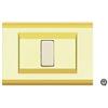 FEB Placca Click 5F Oro FEB 2585/OR - Design Moderno, 5 Moduli, Materiale Resistente e Versatile