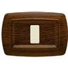 FEB Placca Tondo\' FEB 1 Posto in Legno Scuro - Elegante e Funzionale, SKU FEB 2591/LS