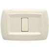FEB Placca Tondo\' 2 Posti Avorio FEB 2592/A â€" Design Elegante e Facile Installazione, Ideale per Casa e Ufficio