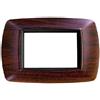 FEB Placca Life 4 Posti in Legno Scuro FEB 2984/LS - Elegante, Versatile e Facile da Installare