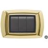 FEB Placca Life 2P Oro FEB 2982/OR - Elegante Design per Illuminazione Moderna, Facile Installazione