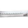 VETRINA REFRIGERATA IN ACCIAIO INOX PER VASCHETTE CON VETRI PIANI (9 GN 1/4 cm 200)