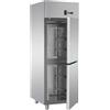 ARMADIO REFRIGERATO MONOBLOCCO IN ACCIAIO INOX CON 2 SPORTELLI PER TEGLIE 60x40 cm - Temperatura 0 / 10 C