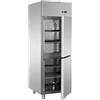 ARMADIO REFRIGERATO MONOBLOCCO IN ACCIAIO INOX CON 2 SPORTELLI PER TEGLIE 60x40 cm - Temperatura -18 / -22 C