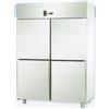 ARMADIO STATICO GN 2/1 IN ACCIAIO INOX CON 4 SPORTELLI E ALLESTIMENTO CARNE - Temperatura 0 / 10 C