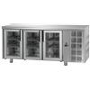TAVOLO REFRIGERATO GN 1/1 A TEMPERATURA NORMALE 3 PORTE CON PIANO IN ACCIAIO INOX