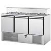 SALADETTE 3 PORTE ACCIAIO INOX CON VETRO