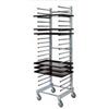 CARRELLO A RASTRELLIERA PORTATEGLIE PER PASTICCERIA IN ACCIAIO INOX - 20 TEGLIE
