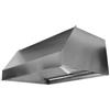 CAPPA A PARETE QUADRATA IN ACCIAIO INOX COMPLETA DI FILTRI A LABIRINTO (SENZA MOTORE)