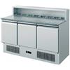 SALADETTE 3 PORTE CON PIANO IN GRANITO PREDISPOSTA PER 8 BACINELLE GN 1/6