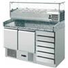 SALADETTE 2 PORTE E CASSETTIERA CON PIANO IN GRANITO E VETRINA REFRIGERATA PER INGREDIENTI