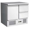 SALADETTE A 1 PORTA E CASSETTIERA CON PIANO IN ACCIAIO INOX