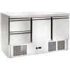 SALADETTE A 2 PORTE E CASSETTIERA IN ACCIAIO INOX