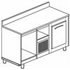 BANCO BAR REFRIGERATO IN ACCIAIO INOX CON 1 VANO - L.150 cm