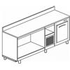 BANCO BAR REFRIGERATO IN ACCIAIO INOX CON 1 VANO - L.200 cm