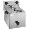 FRIGGITRICE ELETTRICA 6 LITRI CON RUBINETTO DI SCARICO