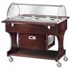 CARRELLO REFRIGERATO IN LEGNO CON CUPOLA IN PLEXIGLASS - CAPACITÀ : 3 VASCHE GN 1/1 - L.111 x P.112 x H.125 cm
