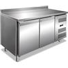 Tavolo refrigerato 2 porte con alzatina +2°/+8° C | 136 x 70 x 95 cm
