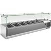 Vetrina refrigerata per ingredienti lunghezza 140 cm