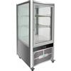 FRIGO VETRINA INOX DOPPIO VETRO SU 4 LATI 200 LT