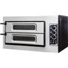 FORNO ELETTRICO PER 2 PIZZE DA 45 CM A DUE CAMERE E PORTE IN VETRO
