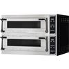 FORNO ELETTRICO DIGITALE PER PIZZA IN TEGLIA A DUE CAMERE CON PORTE IN VETRO