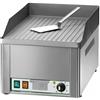 FRY TOP ELETTRICO CON PIASTRA RIGATA CROMATA DA BANCO