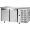 TAVOLO REFRIGERATO IN ACCIAIO INOX CON 2 PORTE - P.60 cm