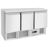 Saladette 3 porte con piano in acciaio inox, classe A | 136,5 x 70 x 94 H cm