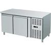 TAVOLO REFRIGERATO IN ACCIAIO INOX A 2 PORTE PER TEGLIE 60x40 cm - P.80 cm