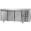 TAVOLO REFRIGERATO IN ACCIAIO INOX CON 3 PORTE PER TEGLIE 60x40 cm- P.80 cm