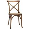 SEDIA Struttura in legno, effetto anticato, seduta in rattan. Mod. 1188