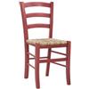 SEDIA Struttura in legno, seduta impagliata. Mod. 1037