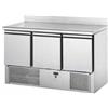 SALADETTE 3 PORTE CON PIANO E ALZATINA IN ACCIAIO INOX