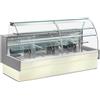 Banco frigo per pasticceria Colorado con vetro curvo, profondità 98 cm