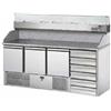 SALADETTE 3 PORTE, 6 CASSETTI CON PIANO IN GRANITO E VETRINA REFRIGERATA
