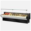 Banco frigo alimentare per carne e gastronomia Patagonia con vetro dritto, profondità 91 cm