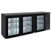 RETROBANCO BAR REFRIGERATO 3 PORTE IN VETRO | 200 x 51,3 x 86 cm