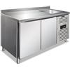 Tavolo refrigerato 2 porte con lavello -2°/+8° C | 151 x 70 x 96 cm