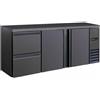 RETROBANCO BAR REFRIGERATO CON 2 PORTE E CASSETTIERA | 200 x 51,3 x 86 cm