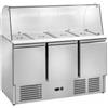 SALADETTE A 3 PORTE VETRO CURVO PREDISPOSTO PER BACINELLE GASTRONORM