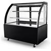 Banco frigo alimentare refrigerato +2° / +8° C, vetri curvi, profondità 66 cm, Linea RD66