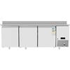 Tavolo refrigerato 3 porte e alzatina per teglie 60x40 cm, -2° / +8° C | 201 x 80 x 94 H cm