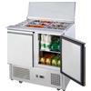 Saladette 2 porte con coperchio -2° / +8° C | 90 x 70 x 94 H cm