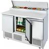 Saladette a 3 porte con porta condimenti | 138 x 70 x 95 H cm